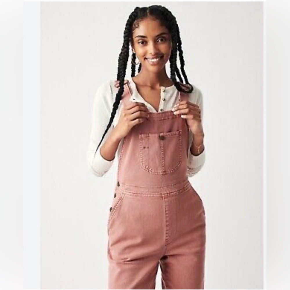 Faherty Kerry Twill Overalls Organic Cotton Pockets - Picture 3 of 11
